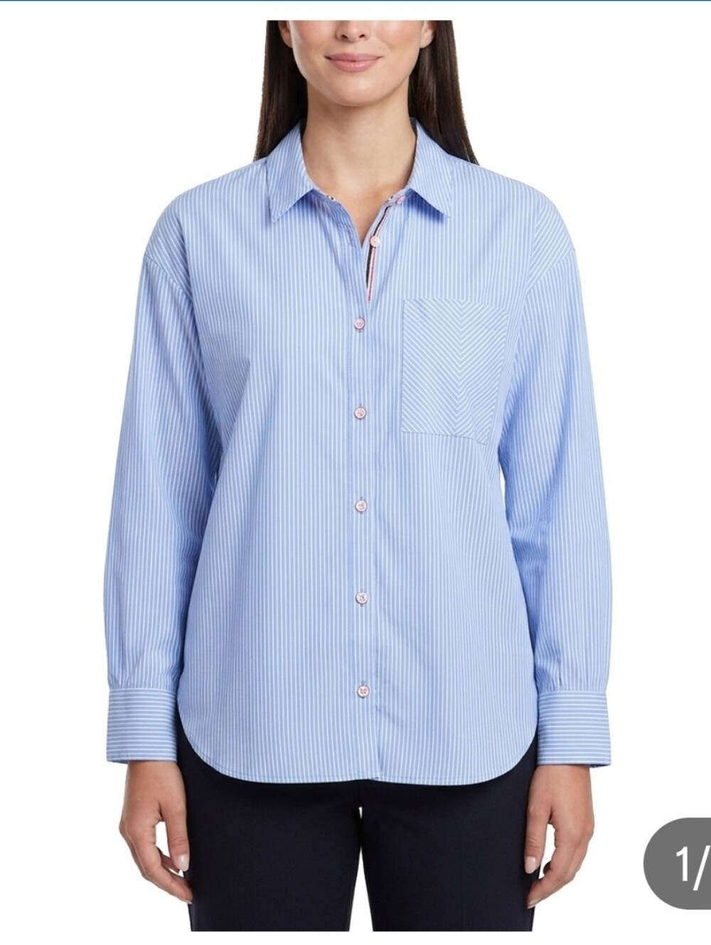 (6)Hunter Ladies  Button-Down Shirt Cotton Poplin Shirt